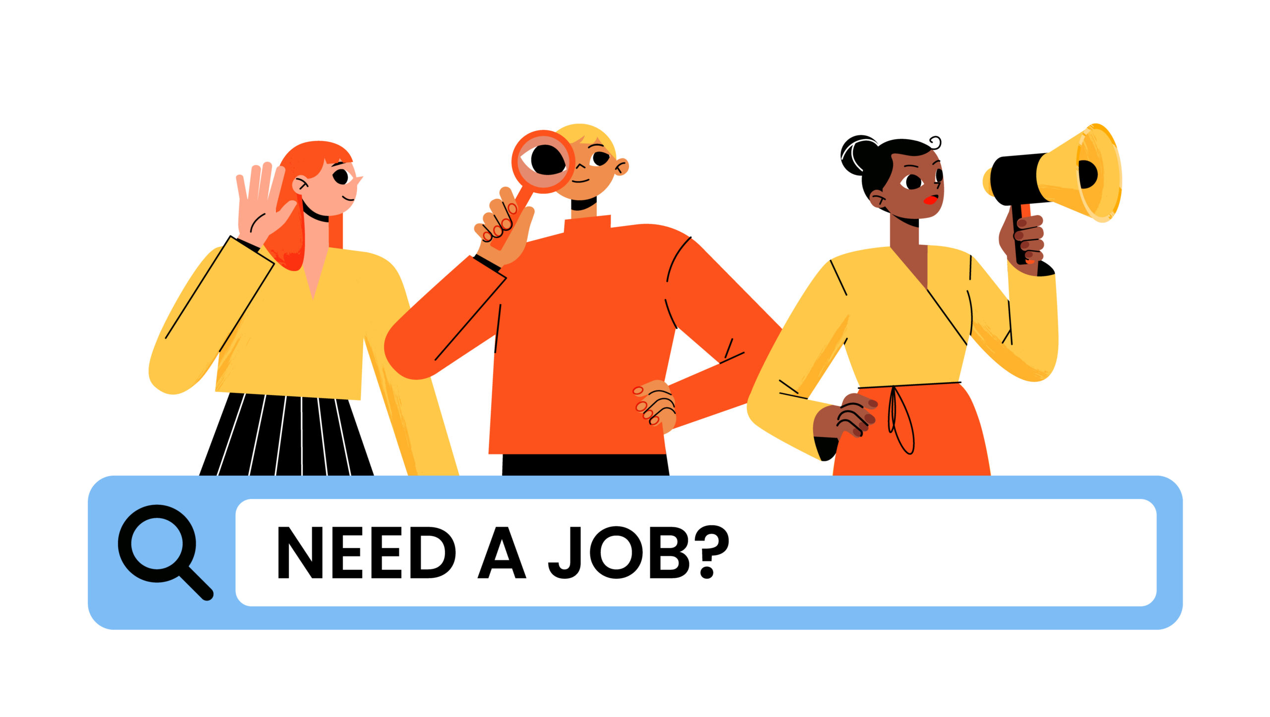 Job search banner, we are hiring recruitment ads